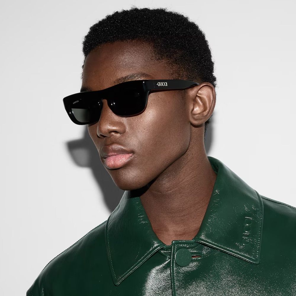 Rectangular frame sunglasses