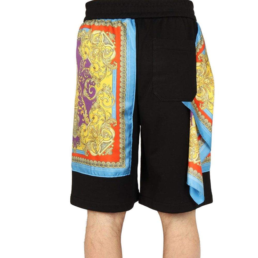 Barocco Goddess Night Print Shorts