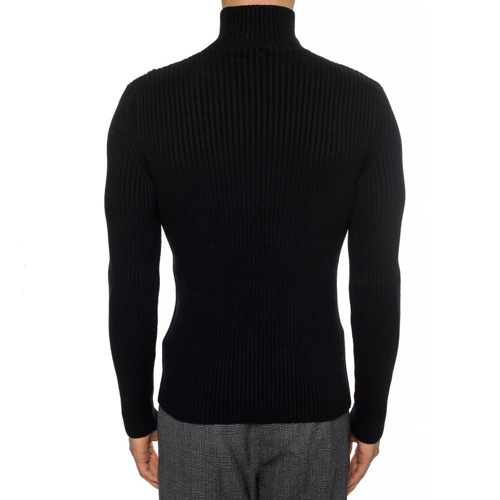 Cashmere Blend Rib Knit Turtleneck