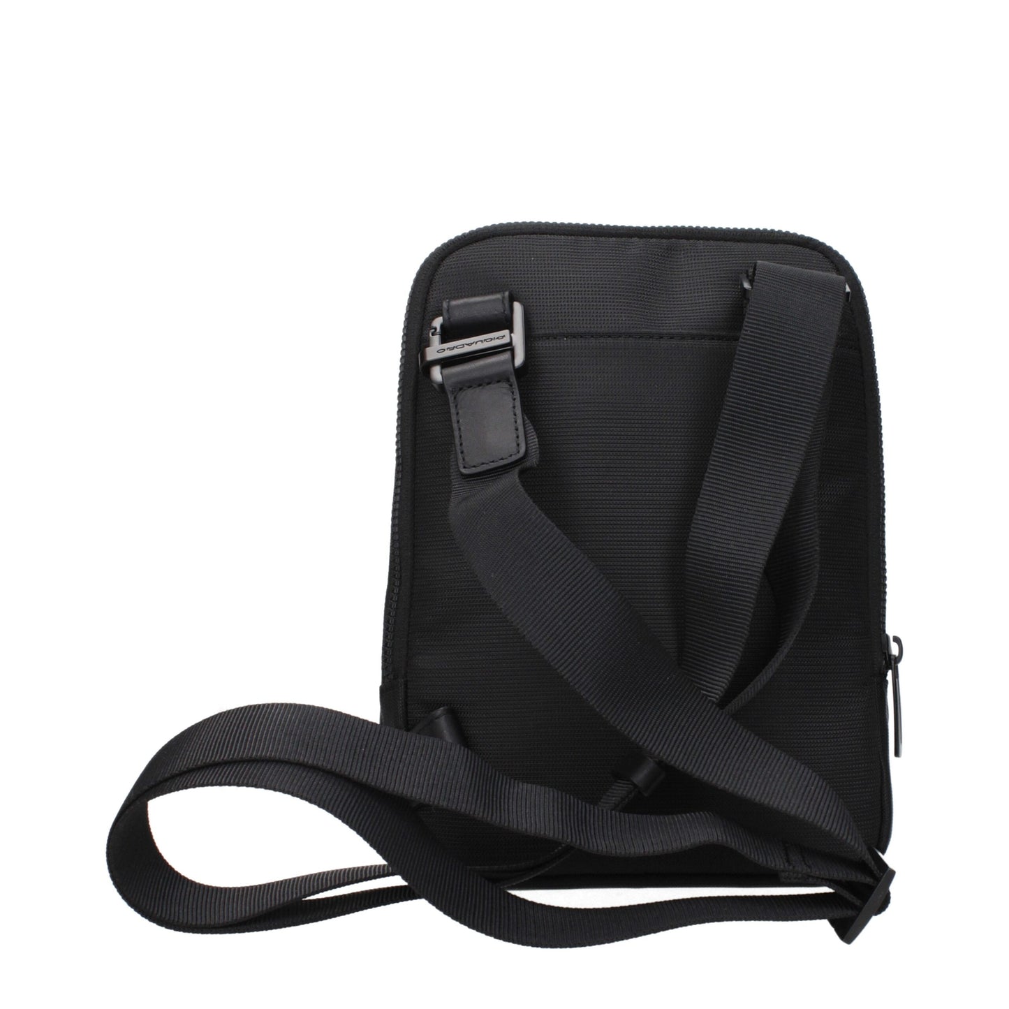Piquadro Black Fabric Crossbody Bag