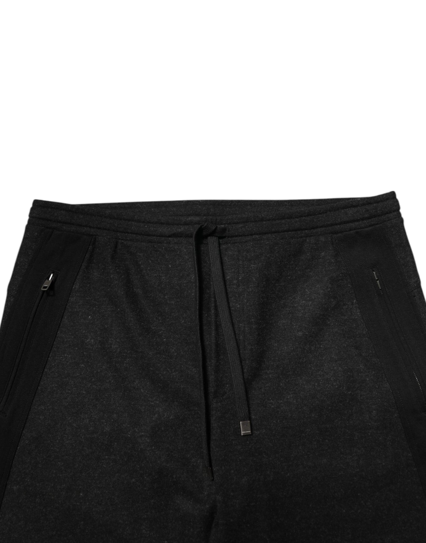 Marl Black Wool Blend Jogger Sweatpants Pants