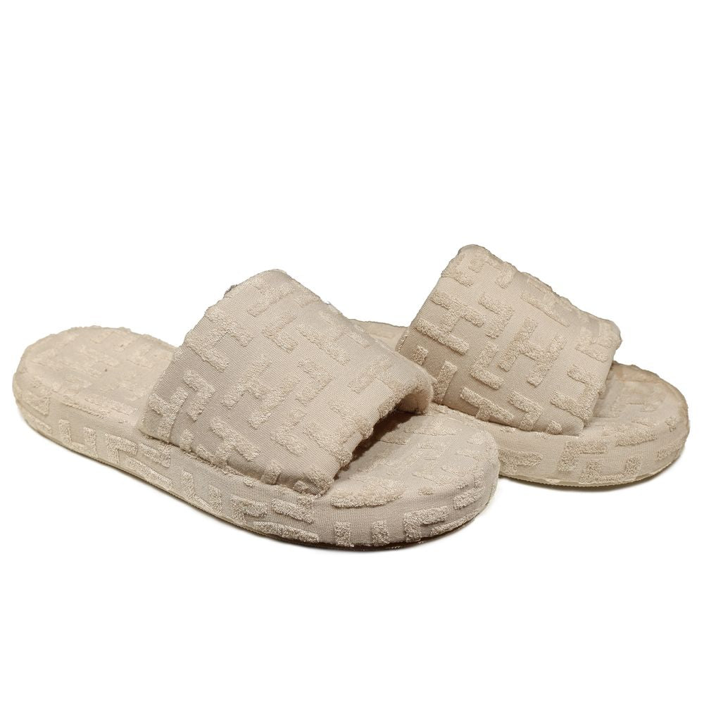 Beige Cotton Sandal