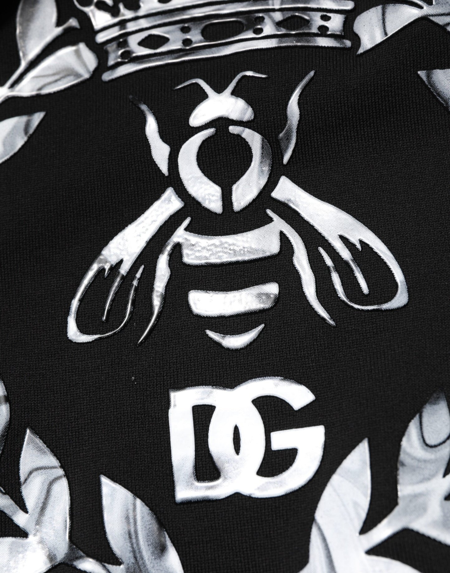 Black Cotton DG Logo Crew Sweatshirt Sweater