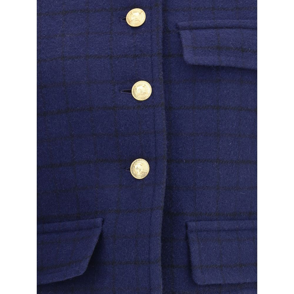 Boxy Jacket in wool plaid