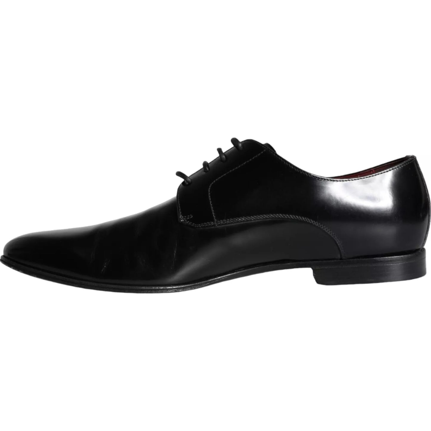 Black Calfskin Leather Derby Shoes