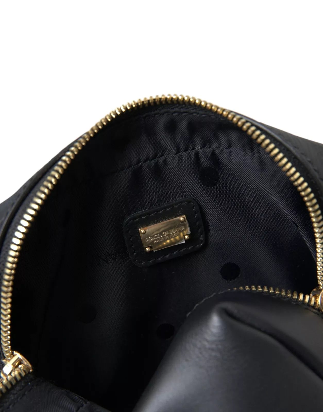 Black Calfskin Leather Double Waist Belt Fanny Pack Bag