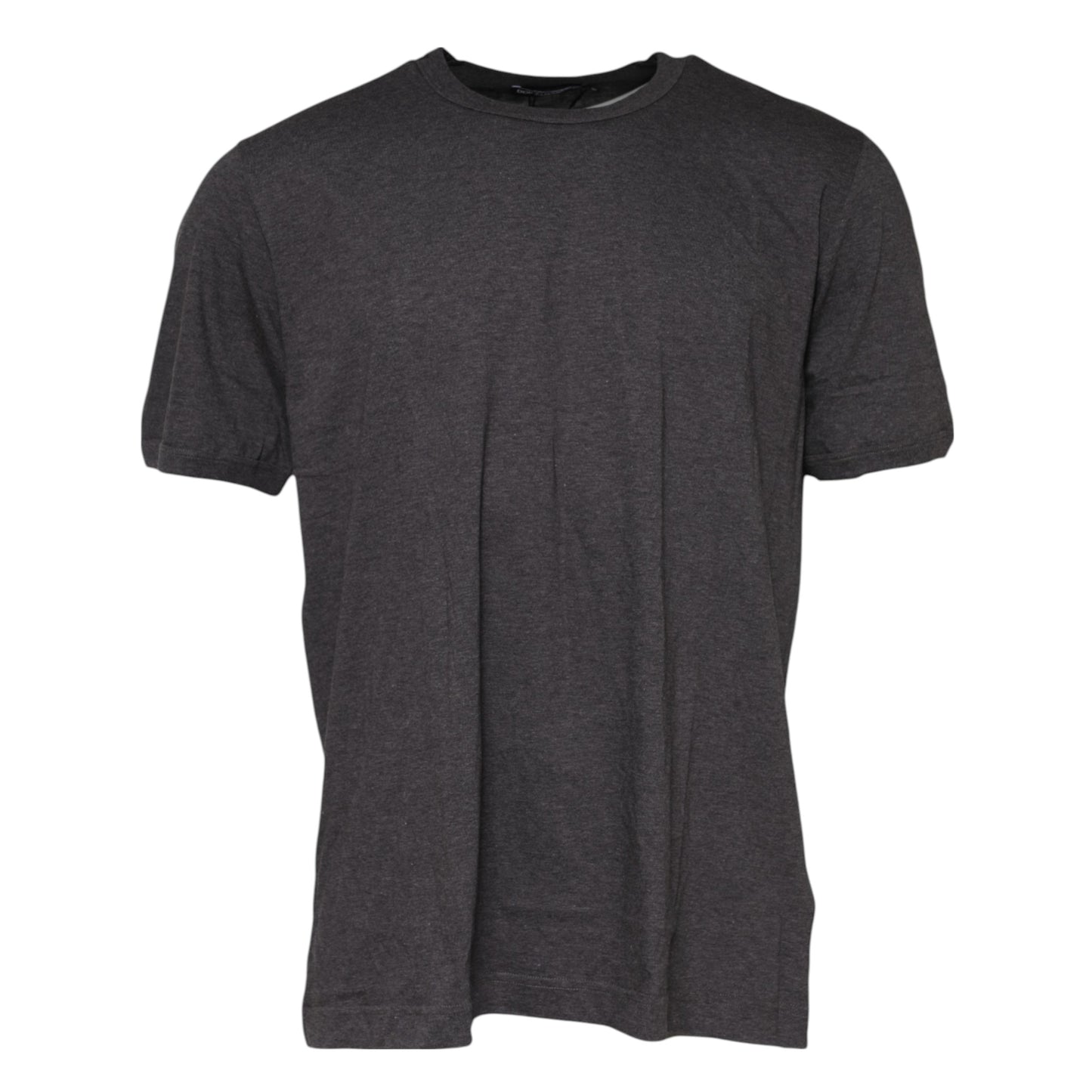 Dark Gray Crew Neck Short Sleeves T-shirt