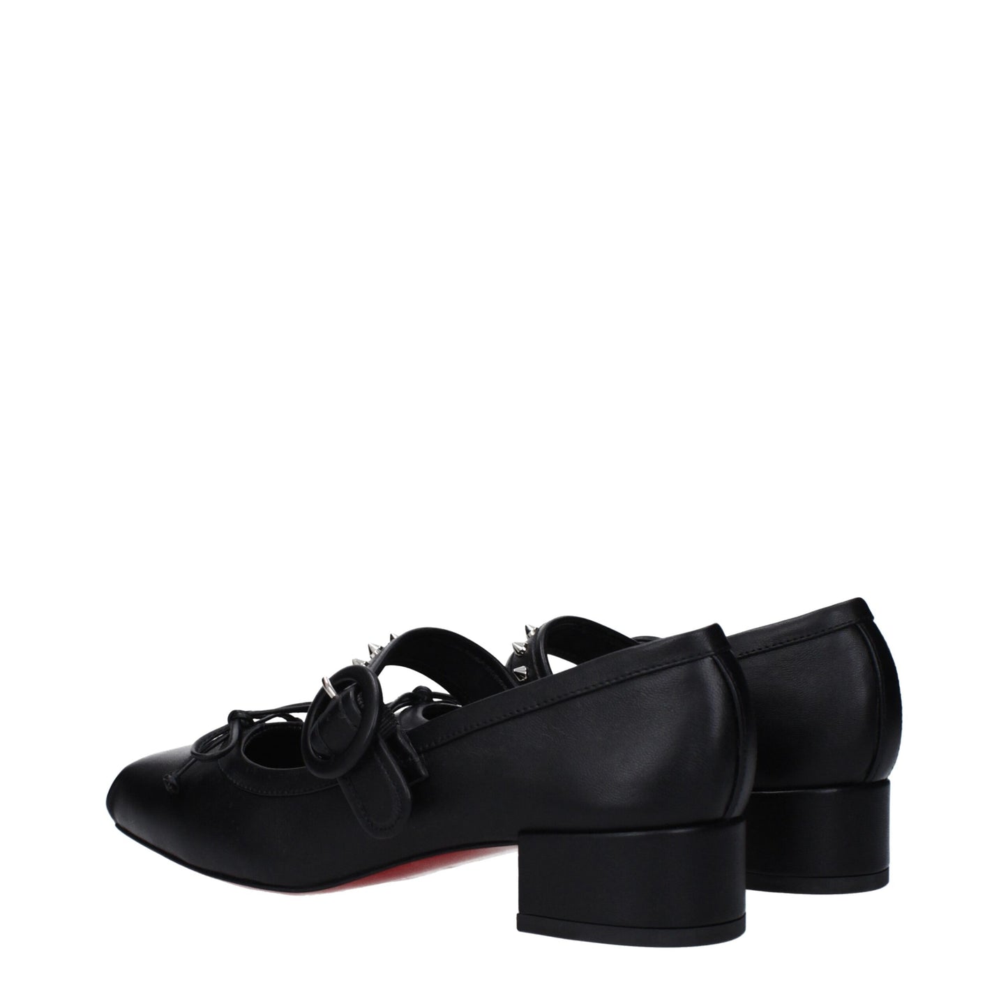 Black Leather Ballet Flats