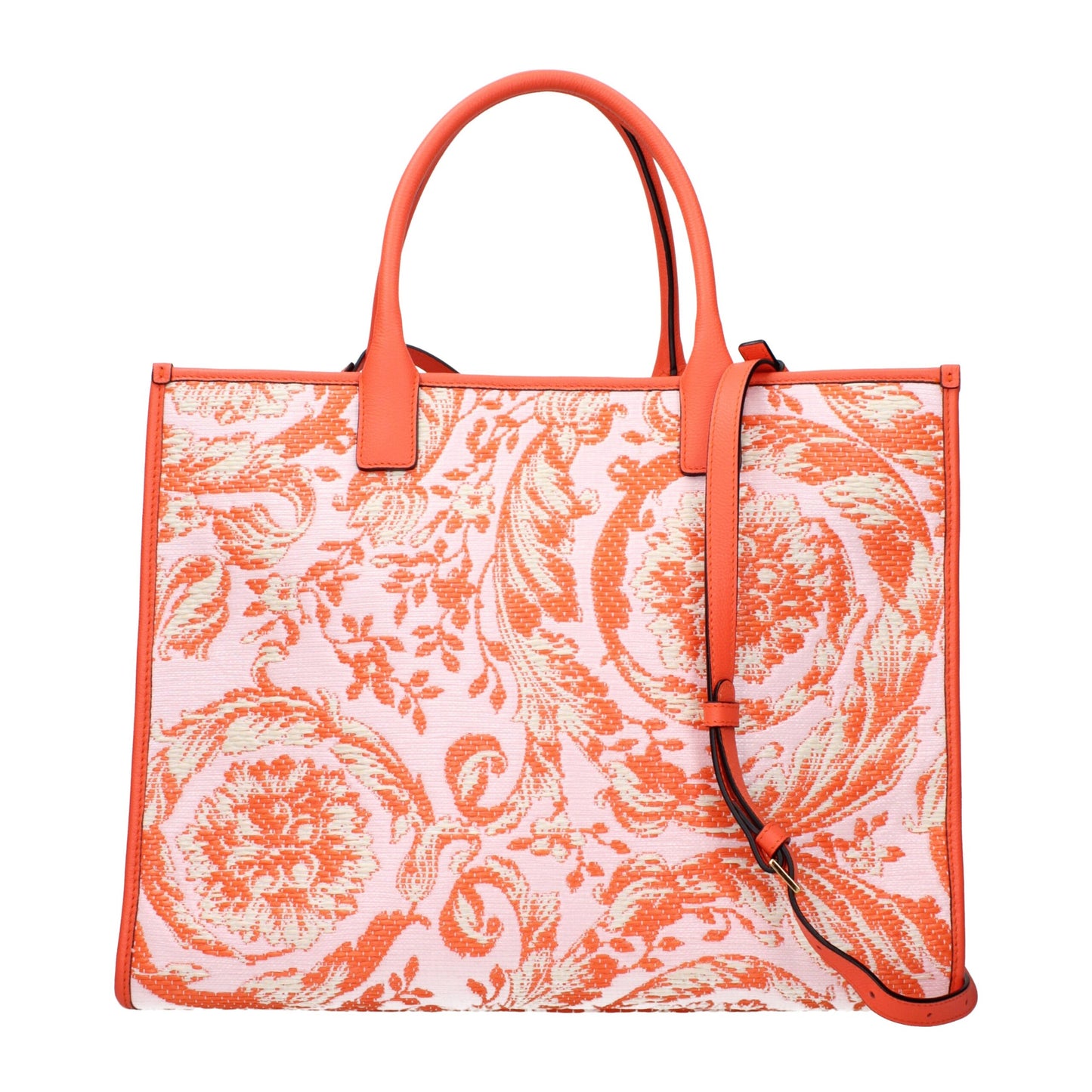 Orange Fabric Shoulder Bags