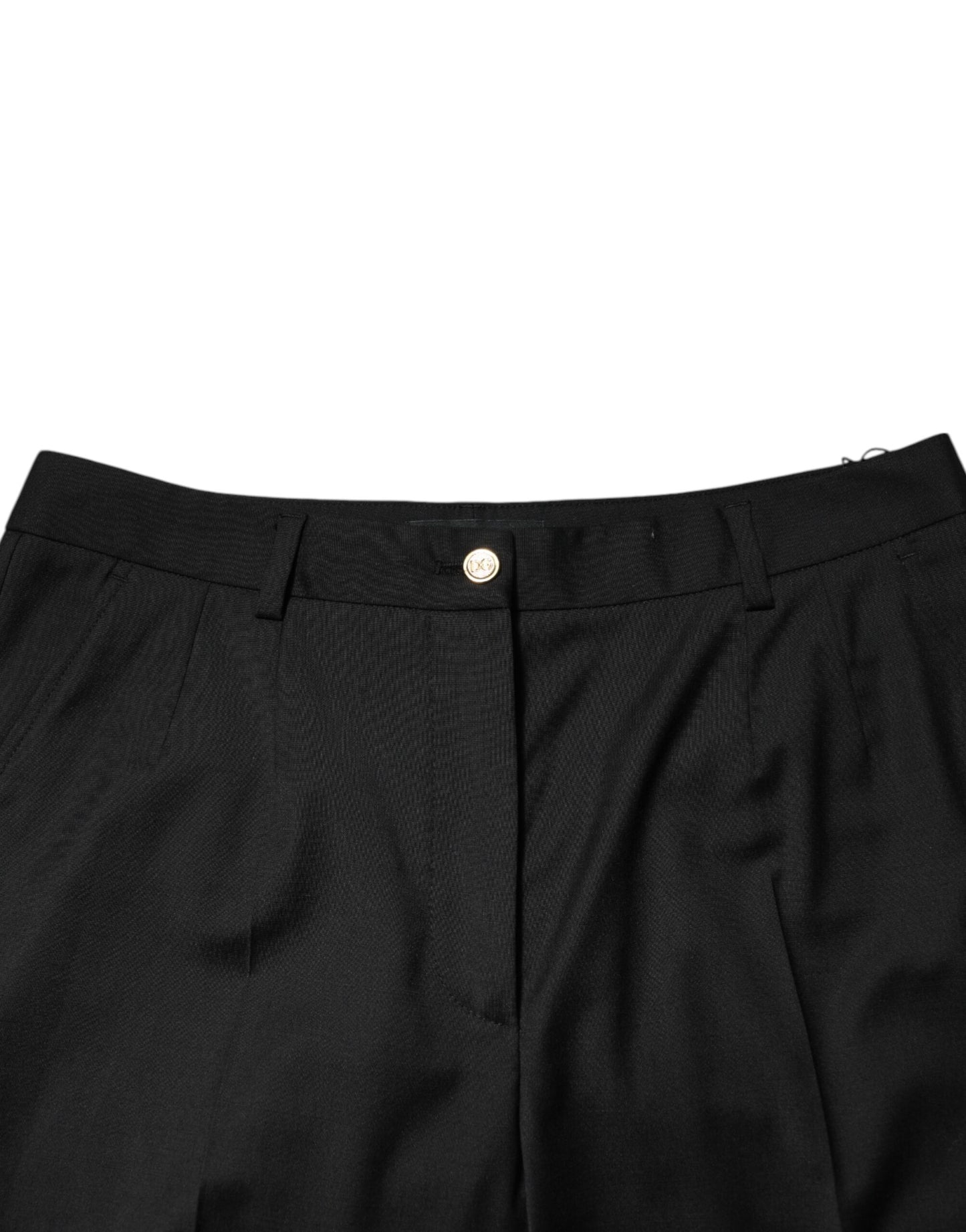 Dolce & Gabbana Black Polyester Tapered Women Trouser Pants