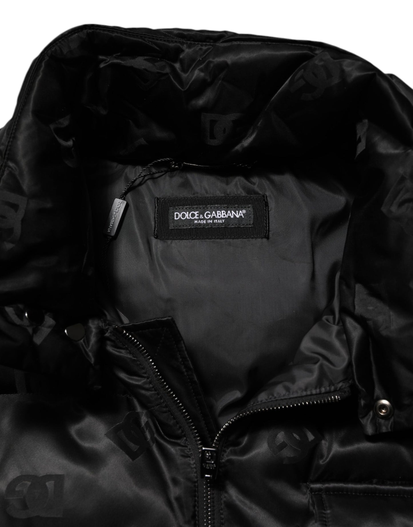 Black Quilted Sleeveless Hooded Vest Jacket