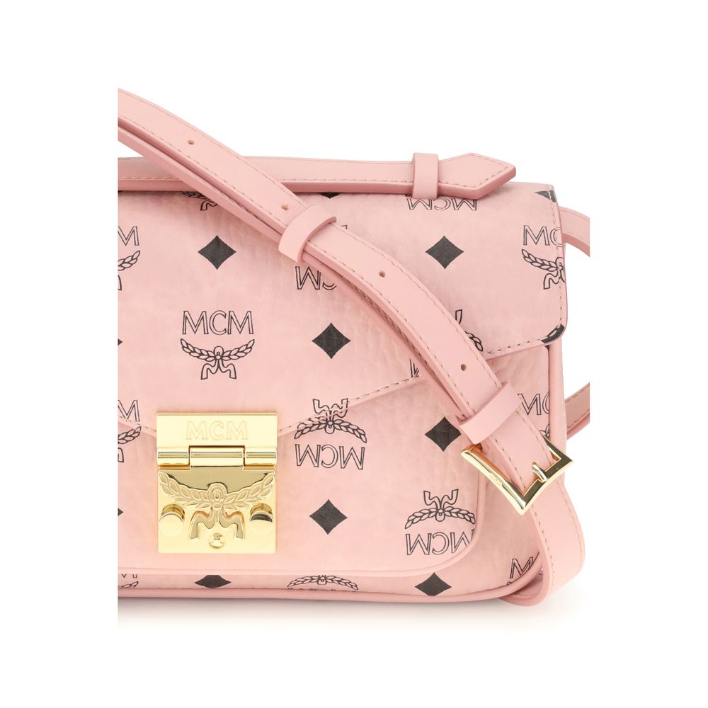 Handbag in printed faux leather