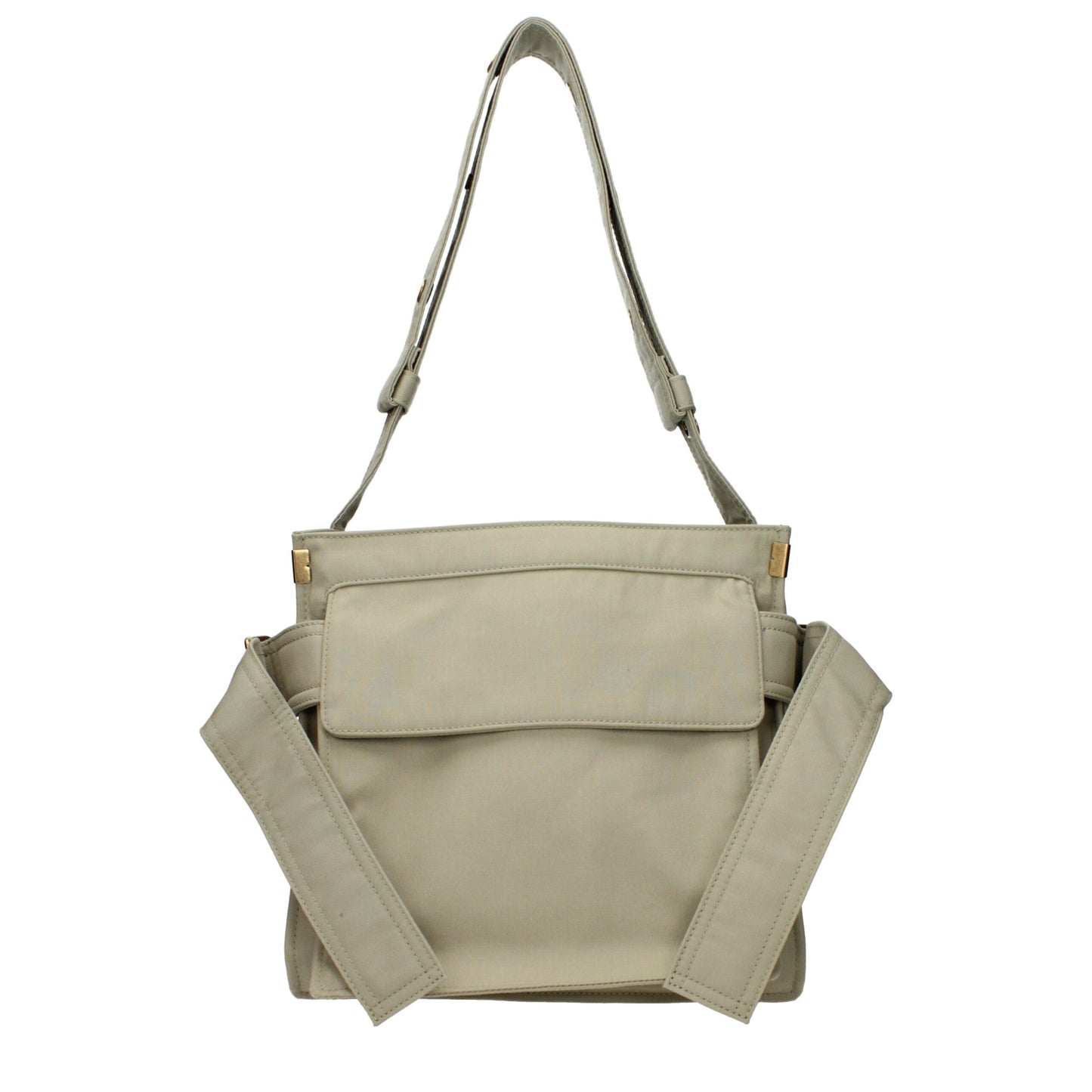 Green Fabric Shoulder Bags