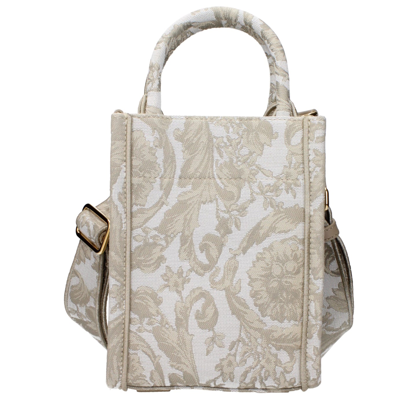 Beige Fabric Handbags