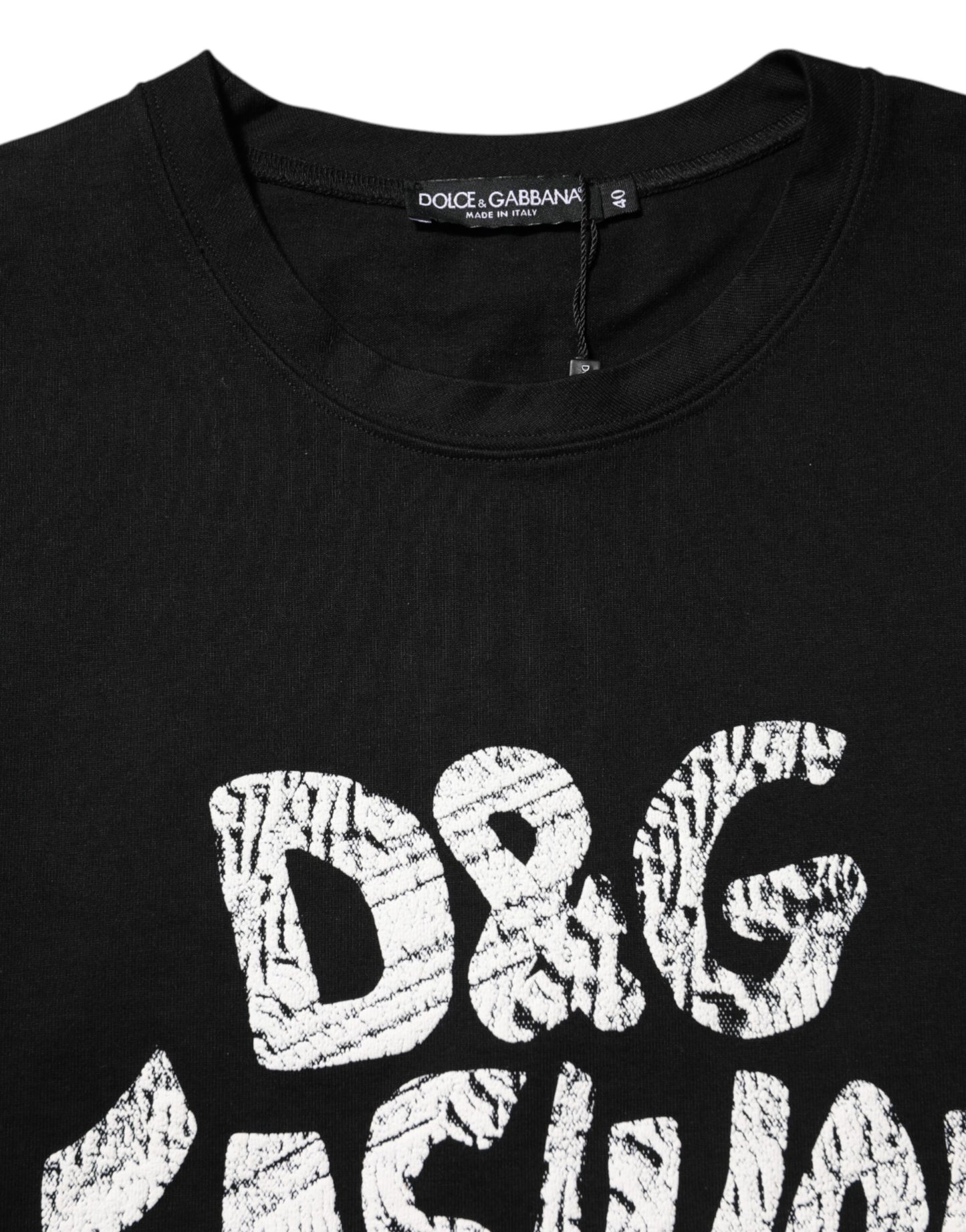 Black Cotton Sleeveless DG Fashion Top