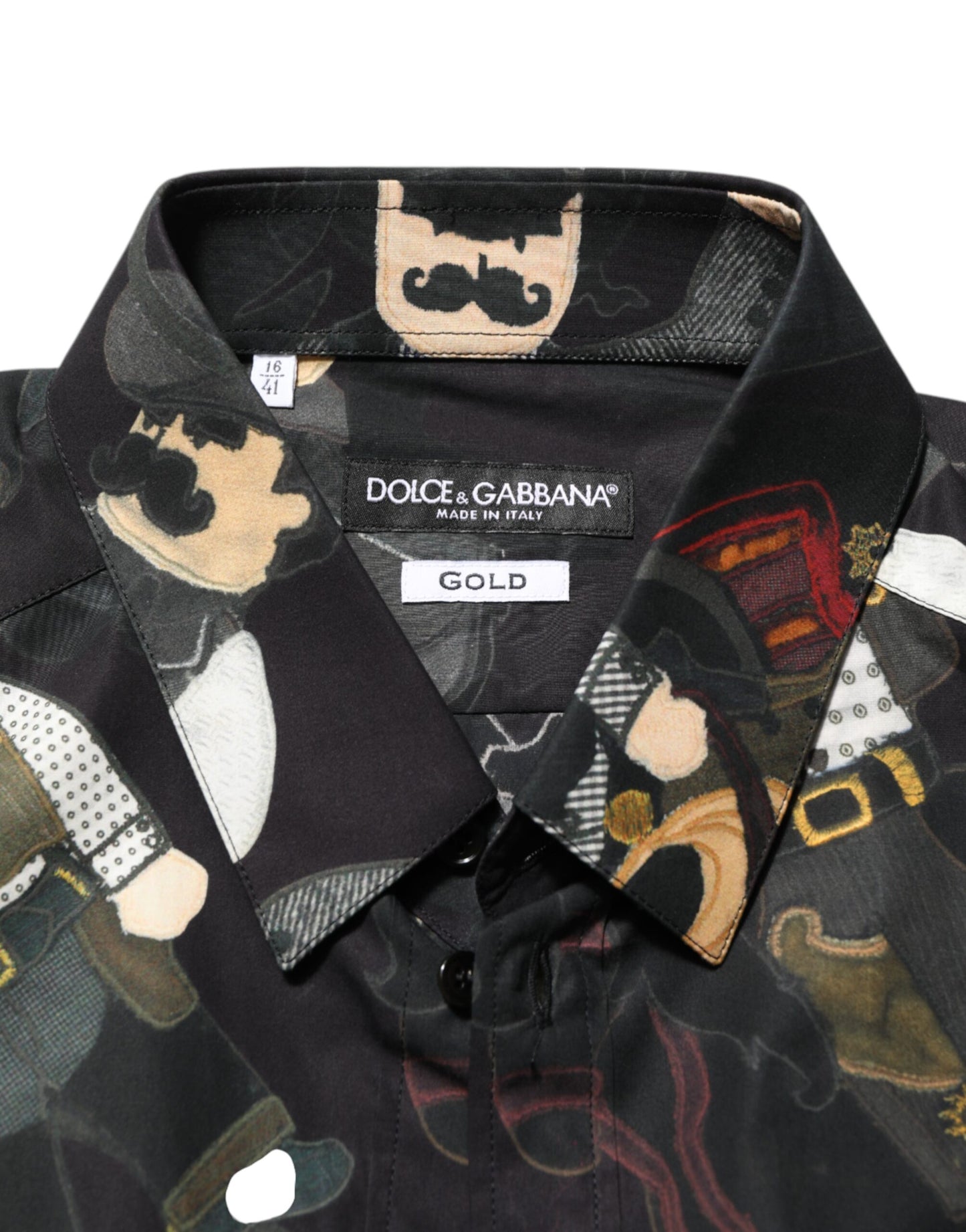 Black Cowboy Collared GOLD Formal Dress Shirt