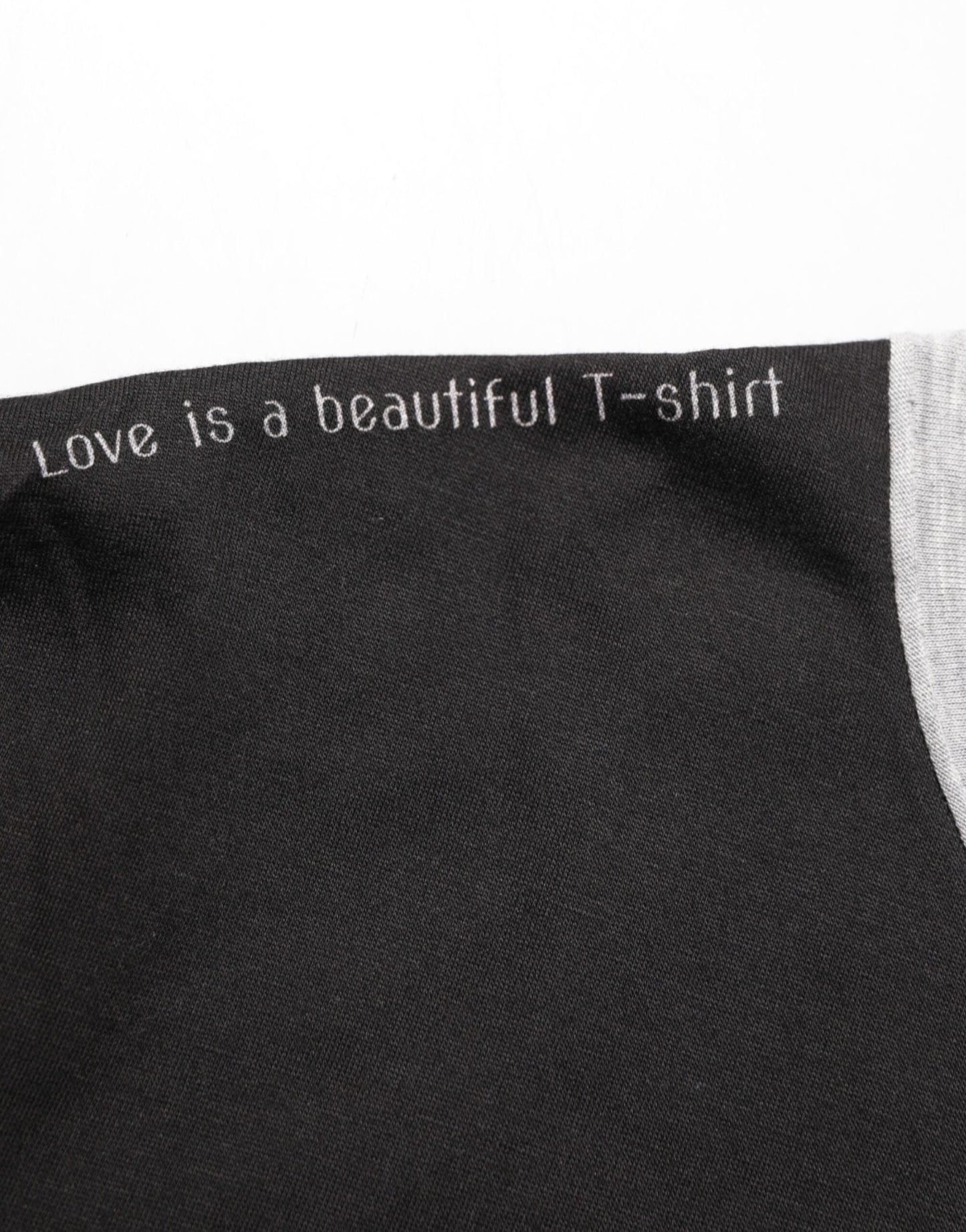 Black Cotton Logo Print Men Crew Neck T-shirt