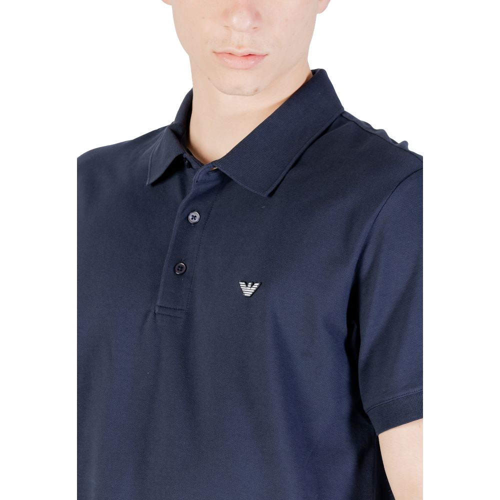 Blue Cotton Polo Shirt