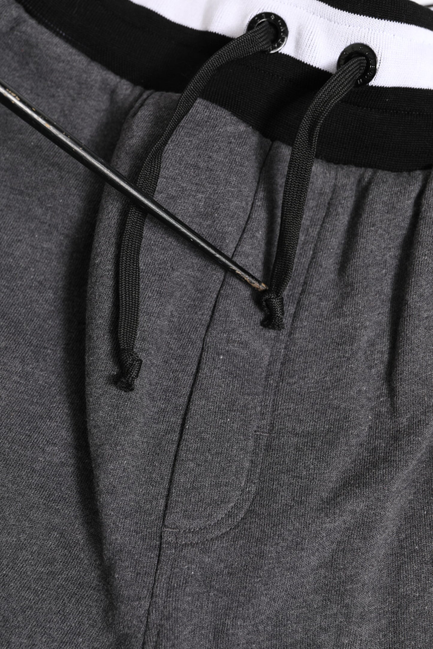 Black Gray Cotton Layered Sweatpants Pants