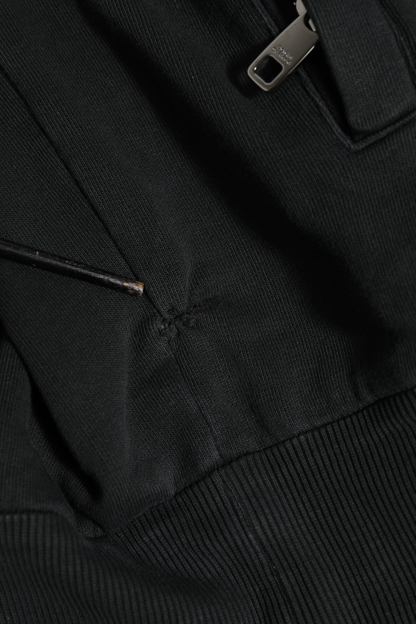 Black Logo Full Zip Hooded Sweatshirt Sweater