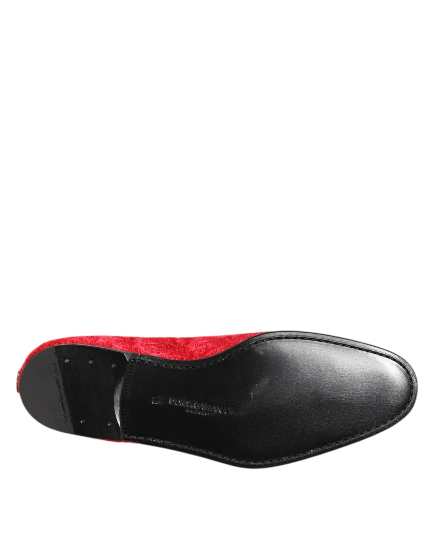 Red Jacquard Loafers Formal Men Dress Shoes