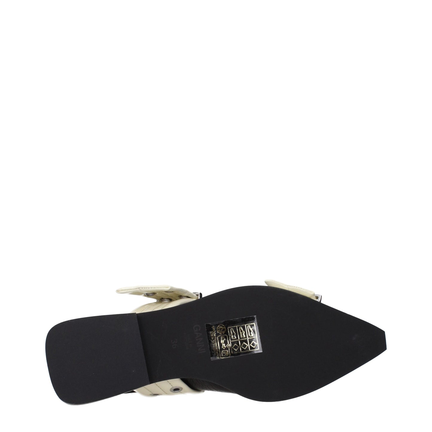 Ganni Black Polyethylene Flat Sandals