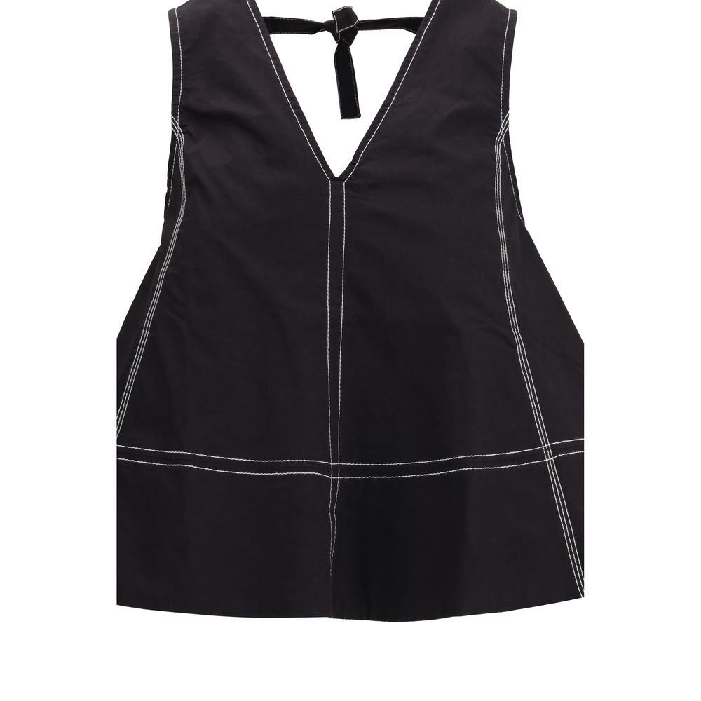 Ganni Black Elastane Shirt