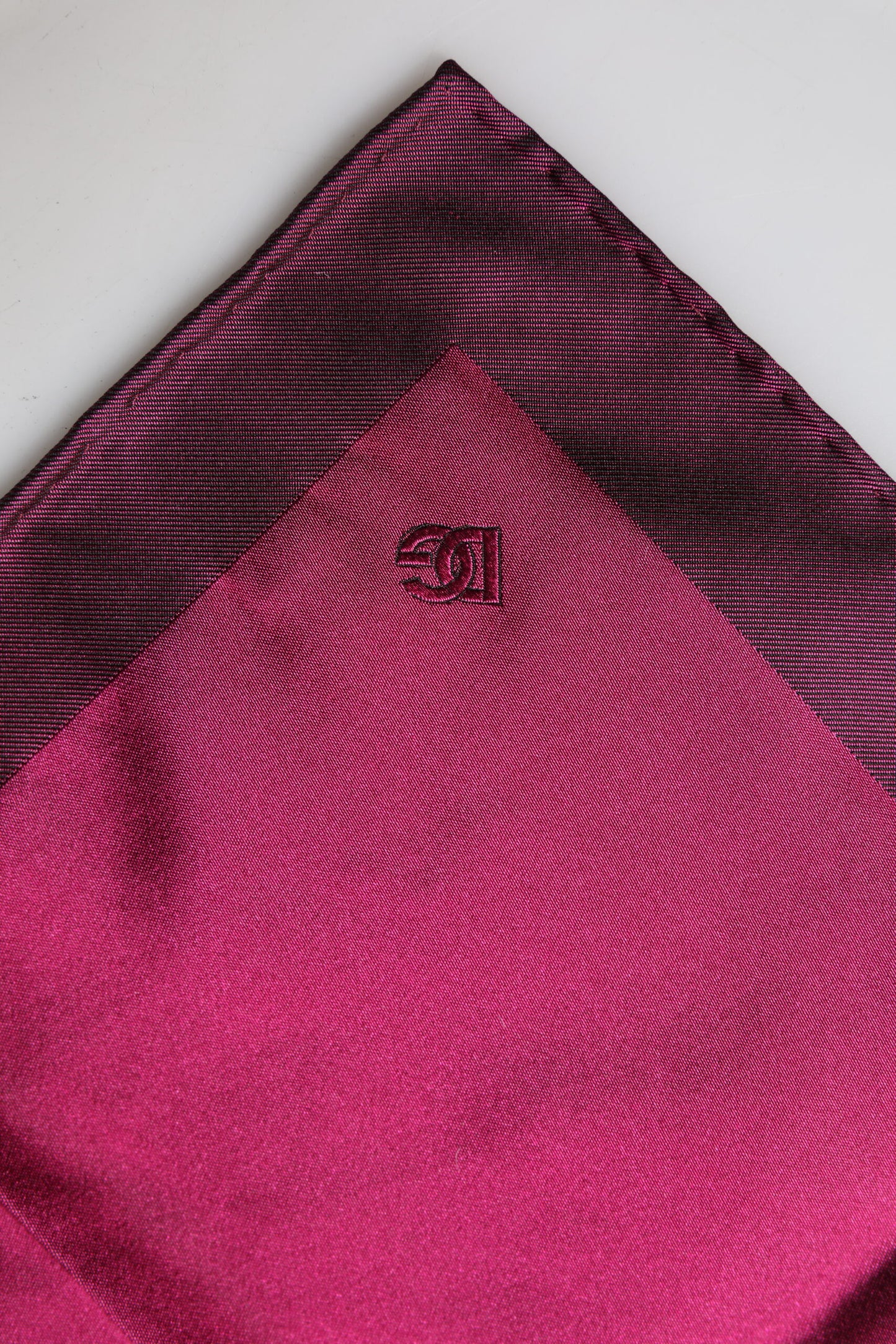 Dolce & Gabbana Maroon Silk Lace Stole Square Foulard Scarf