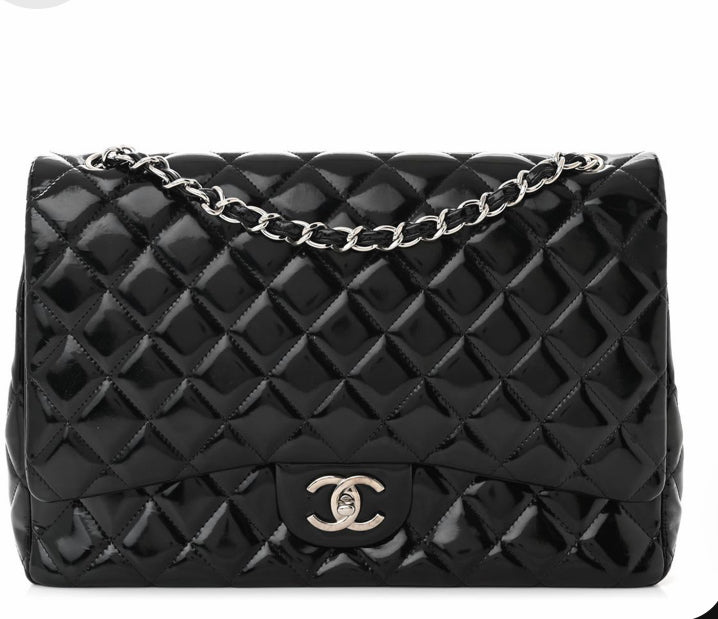 CHANEL Quilted Maxi Double Flap Black