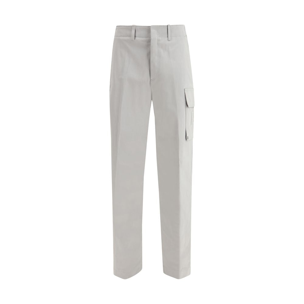 Fendi Silver Cotton Cargo Pants