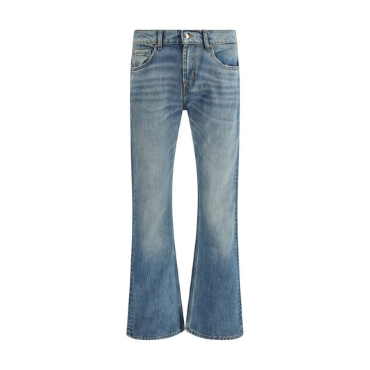 7FOR Blue Cotton Bootcut Jeans