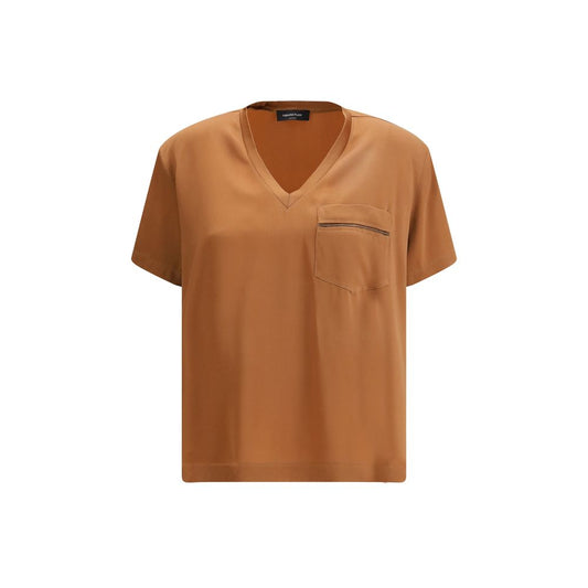 Fabiana Filippi Orange Viscose T-Shirt