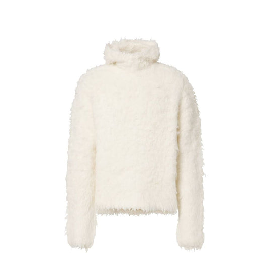 Acne Studios White Alpaca Leather Sweatshirt