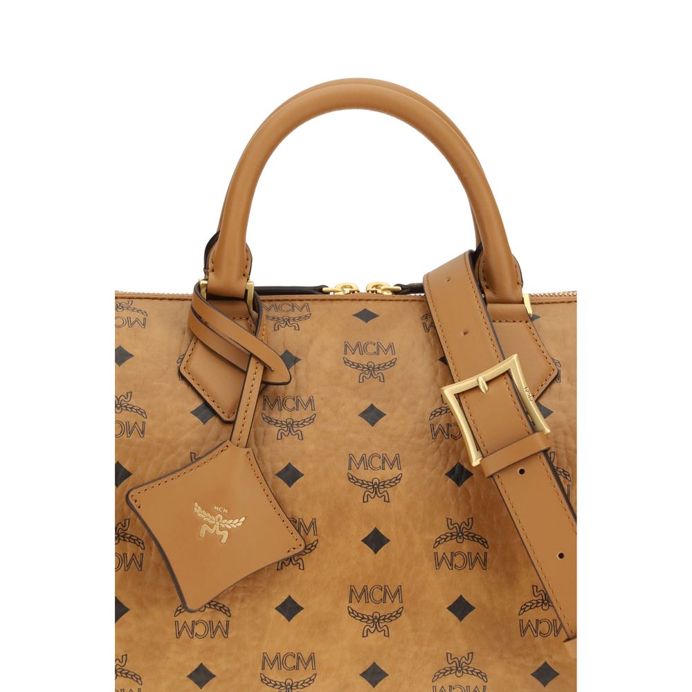 MCM Brown Fabric Handbag