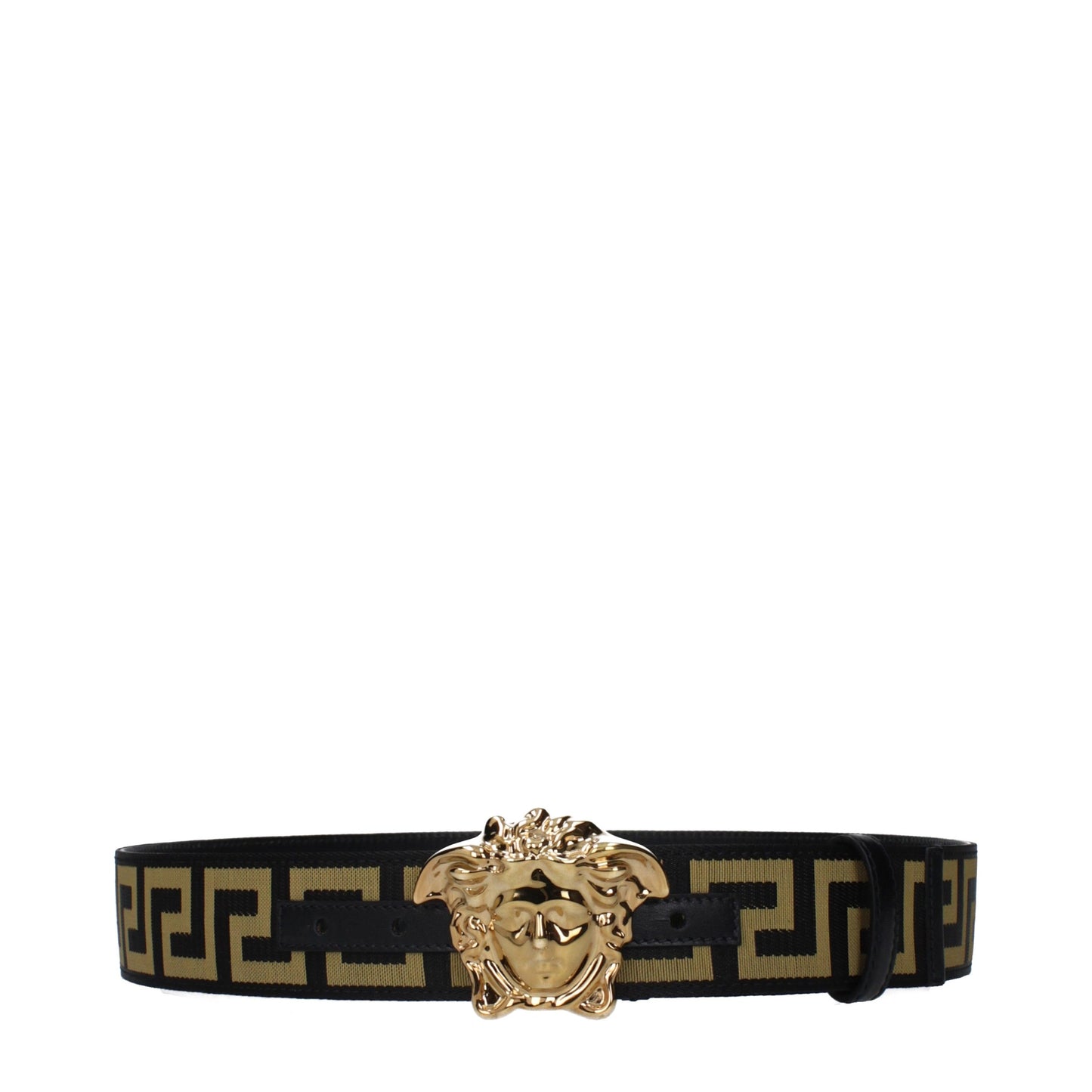 Versace Black Fabric Regular Belt