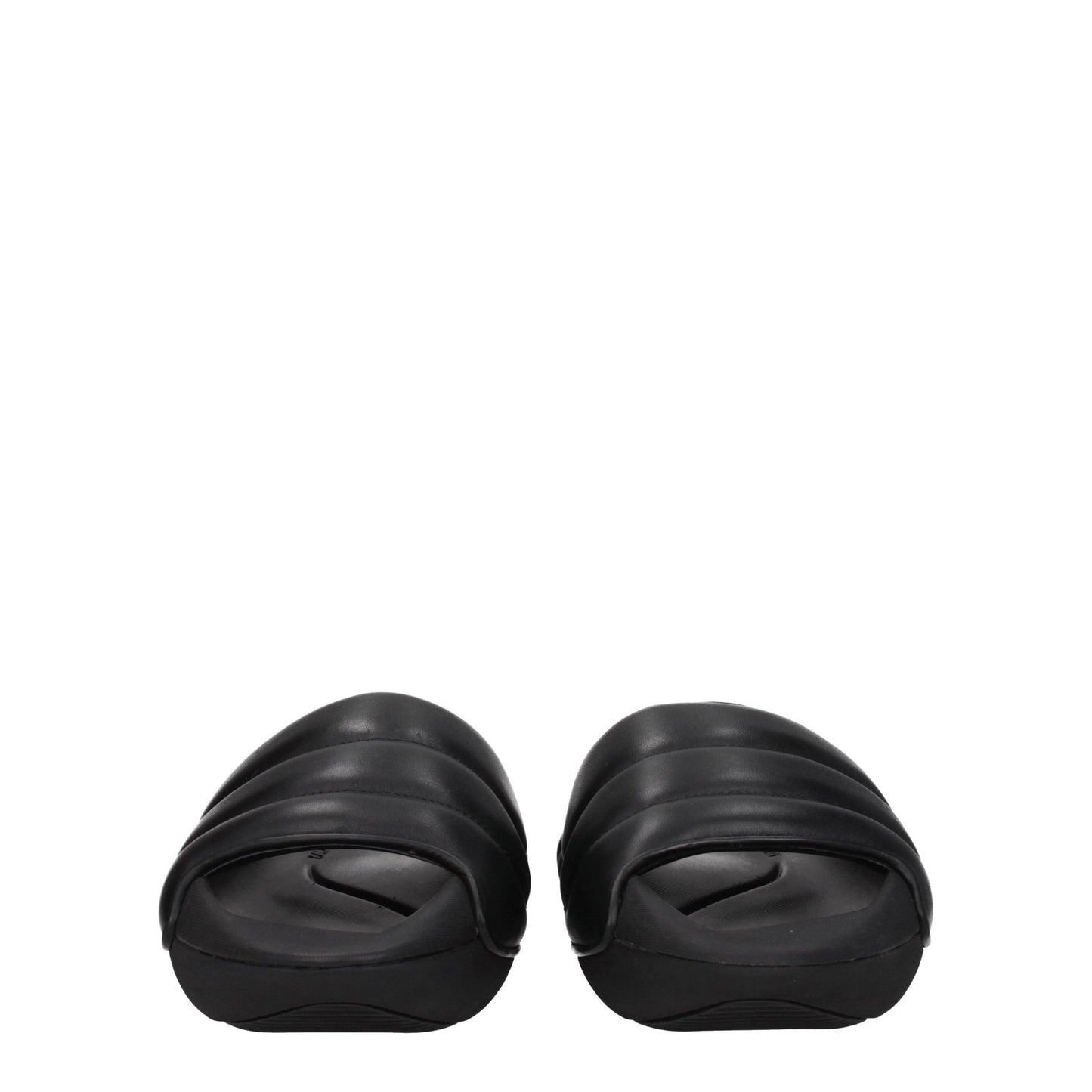 Balmain Black Leather Slippers