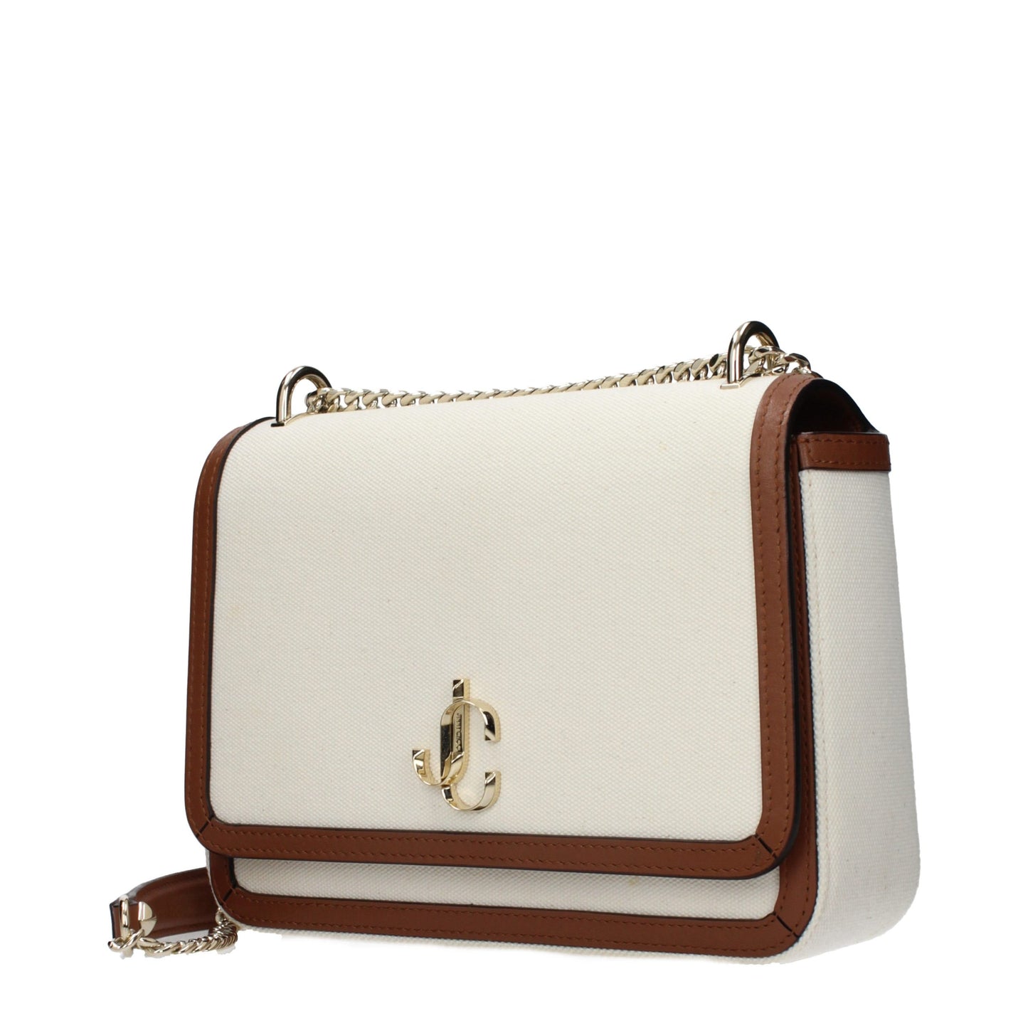 Jimmy Choo Beige Fabric Crossbody Bag