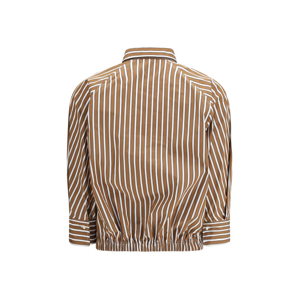 Brunello Cucinelli Brown Cotton Shirt