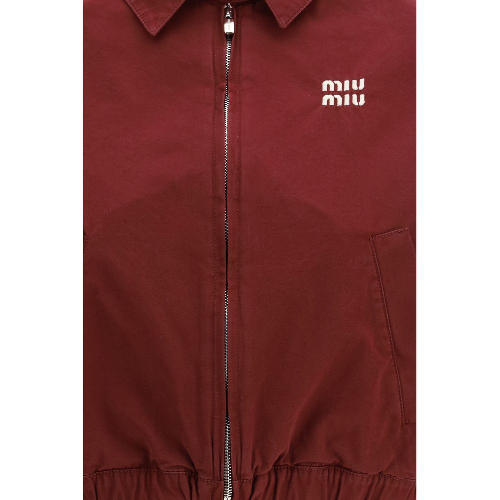 Miu Miu Bordeaux Cotton Jackets And Coat