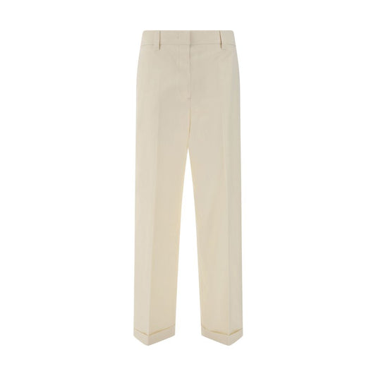 Miu Miu Beige Cotton Casual Pants