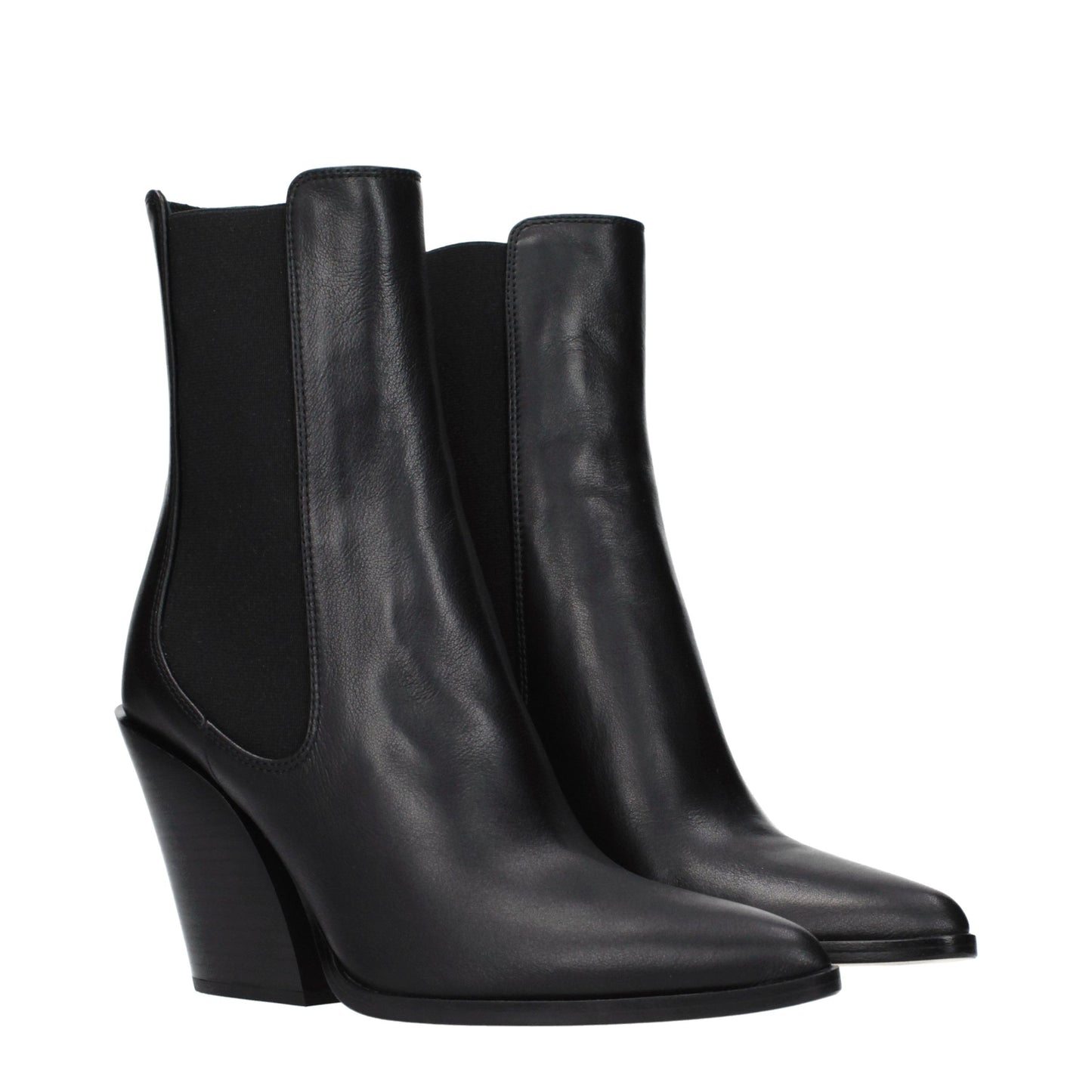 Jimmy Choo Black Leather Ankle Boots