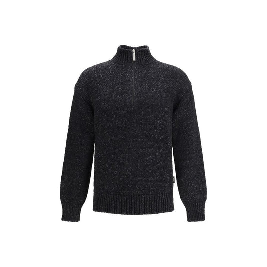 LAMINAR Black Cotton Sweatshirt