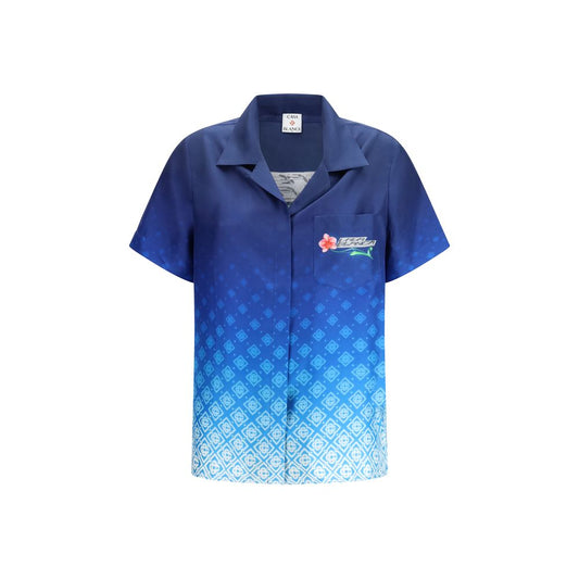 Casablanca Blue Silk Shirt