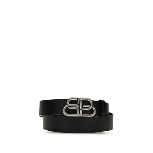Balenciaga Black Calf Leather Bos Taurus Belt