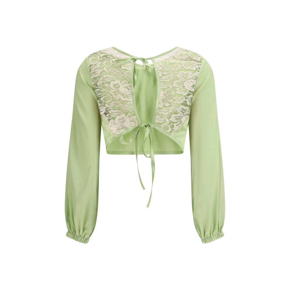 Kristina Ti Bicolor Silk Blouse