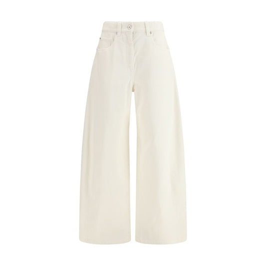 Brunello Cucinelli Beige Cotton Casual Pants