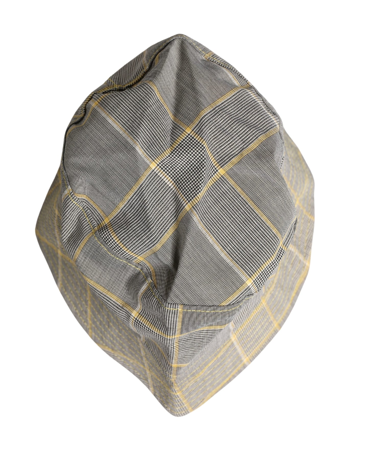 Dolce & Gabbana Men Gray Checkered Bucket Fisherman Capello Hat