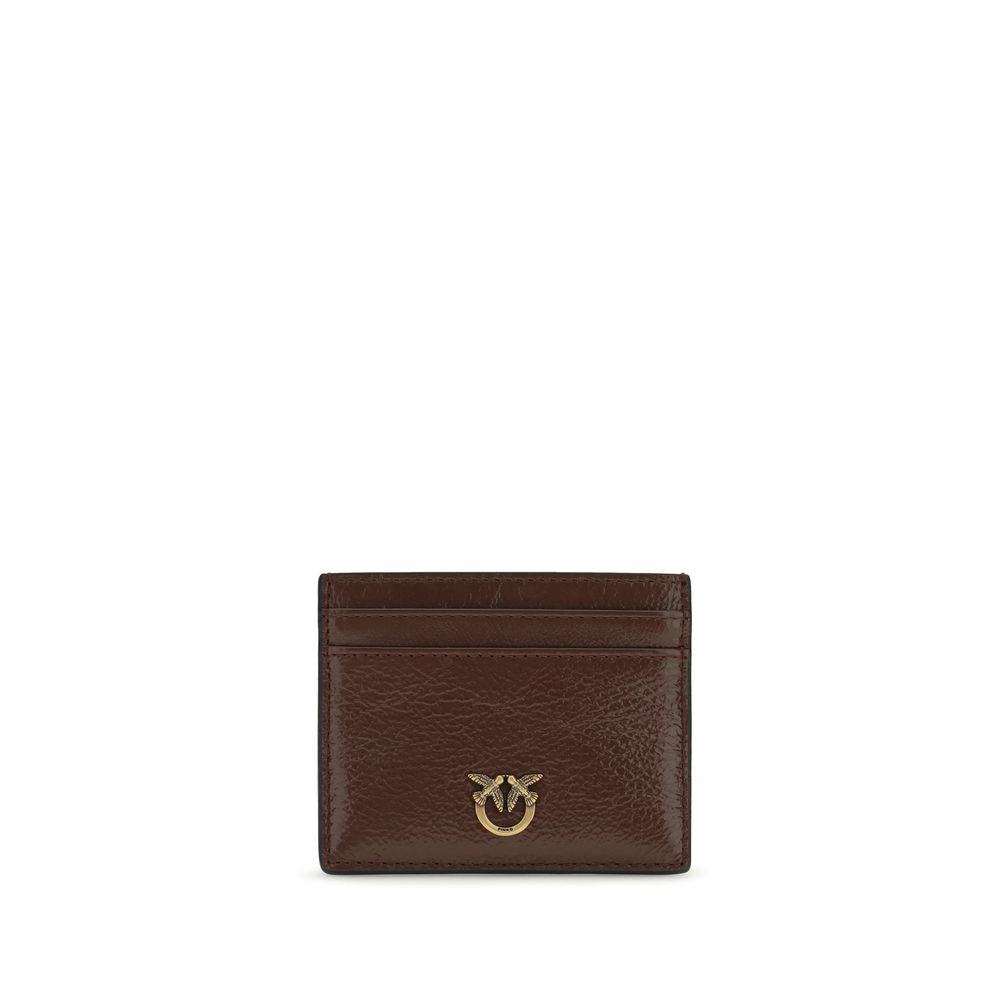PINKO Bordeaux Calf Leather Bos Taurus Wallet