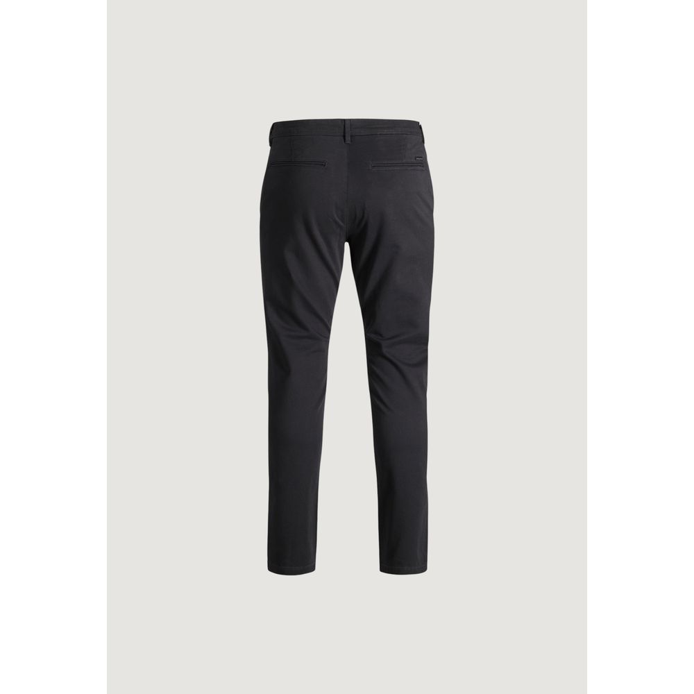 Jack Jones Black Cotton Casual Pants