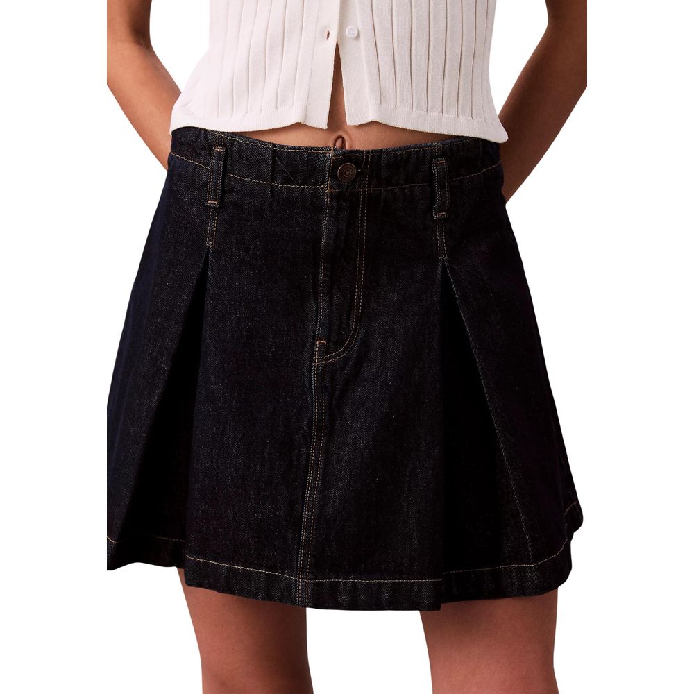 Calvin Klein Jeans Blue Cotton Mini Skirt